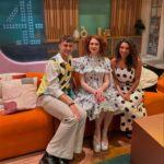 Kate Nash Instagram - Thanks for having me @sundaybrunchc4 ☀️ What a lovely bunch of guests! 💓 Styled by @celia__arias wearing @susanfangofficial @chanelofficial @4elementlondon @pondinthefish @barjewellery Hair @loveyohair Make Up @oonahmakeup
