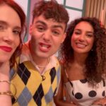 Kate Nash Instagram - Thanks for having me @sundaybrunchc4 ☀️ What a lovely bunch of guests! 💓 Styled by @celia__arias wearing @susanfangofficial @chanelofficial @4elementlondon @pondinthefish @barjewellery Hair @loveyohair Make Up @oonahmakeup