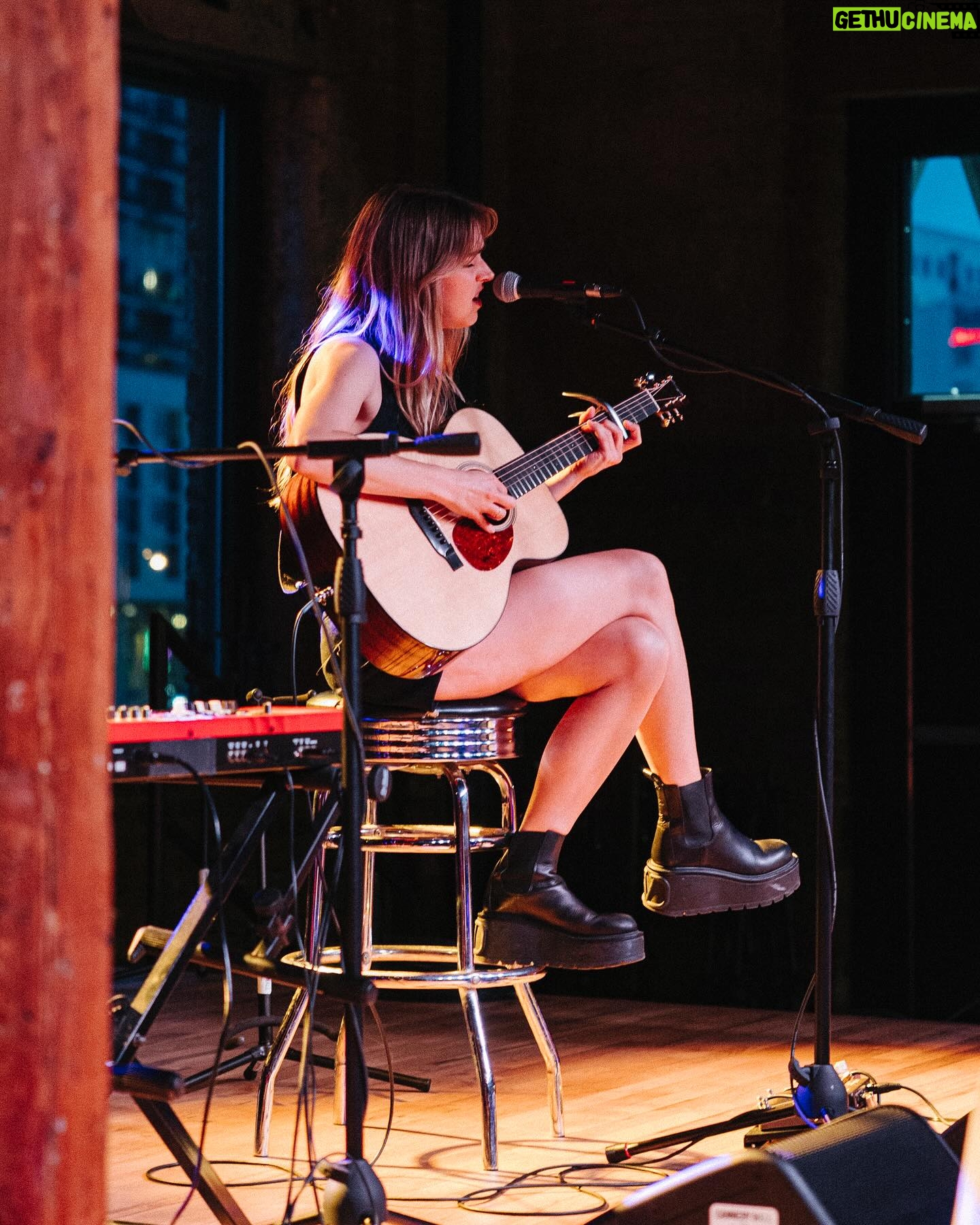 Katelyn Tarver Instagram - Nashville! Last night was so special. I decided when I booked this show that I wanted to try and play it solo. It was a big swing for me, and y’all were the perfect crowd for it. I was so nervous! But y’all had my back from the first song. Thank you for showing up (in scary weather!!!) to support me. I am so lucky. Swipe to last slide for the best homemade KT merch I’ve ever seen. All pics by @andybarron 🥹 And huge thanks to @canneryhallnashville for having me ❤️