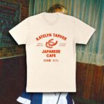 Katelyn Tarver Instagram – NEW MERCH ALERT! Today marks one month of Quitter! To celebrate, I’m printing some CD’s (I heard your cries) and a new Japanese Cafe T-shirt! How cute is this omg. Thank you so much for all the love you’ve shown me over the past month on this album. I’ve been so moved by your responses, and I hope these songs can continue to be a friend to you as you move through your own moments of uncertainty and personal growth and existential dread 😊