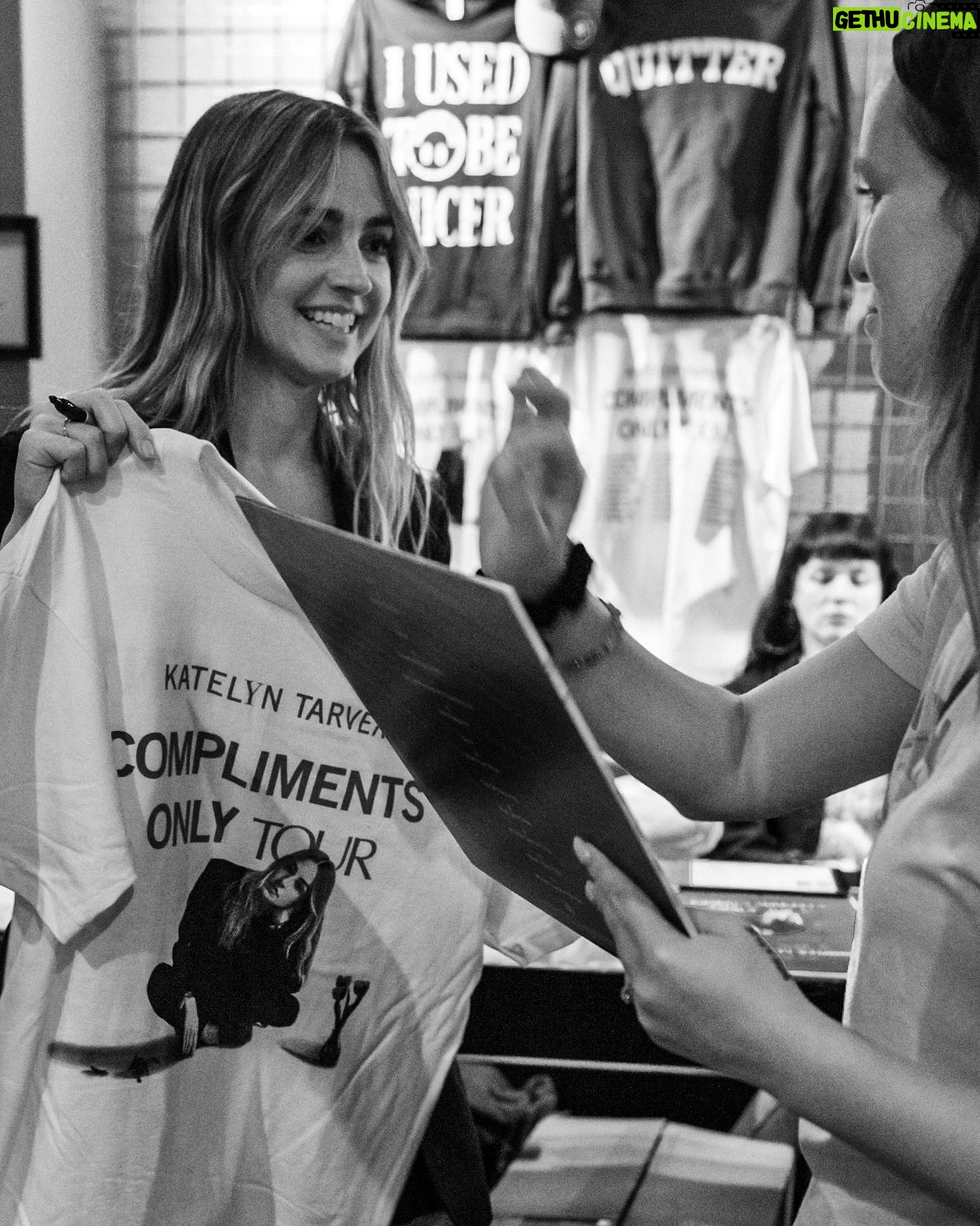 Katelyn Tarver Instagram - That’s a wrap on this leg of the Compliments Only tour. What a beautiful experience. Can’t thank all of you enough for coming out to these shows and making my first headlining tour such a success. It’s been overwhelming to try and process (going through all my gifts slide 4 😭) but mostly it’s just gotten me excited to keep going! UK/Europe in November let’s goooooo! Love you all so much!