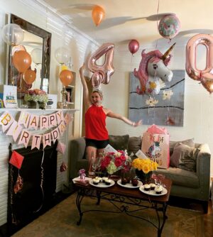 Katherine Bailess Instagram - Livin’ my best Quarantine Birthday!😷🎉 Words cannot express how lucky I am to have such amazing people in my life to make this crazy birthday the best one yet! Thanks to my amazing boyfriend, family and friends! Y’all know how to make this southern belle feel like a princess mask and all! And Happy Birthday to my bday Twin nephew Sam! April 24th 2020 is gonna be one we will NEVER forget! ❤️ #quarantinebirthday #birthday #april24