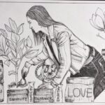Katherine Barrell Instagram - This came up in my memories today. I love it SO much! ARTIST @jen_ding 🥰❤️