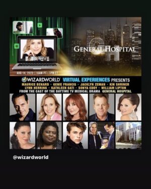 Kathleen Gati Instagram - August 14th! @wizardworld #GH @generalhospital_abc event Come join us online! #party It will be my post birthday present!🎉🎈