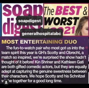 Kathleen Gati Instagram - Thank you @soapdigest and @generalhospitalabc #GH fans #soapdigest for this! 🤗🥰❤️