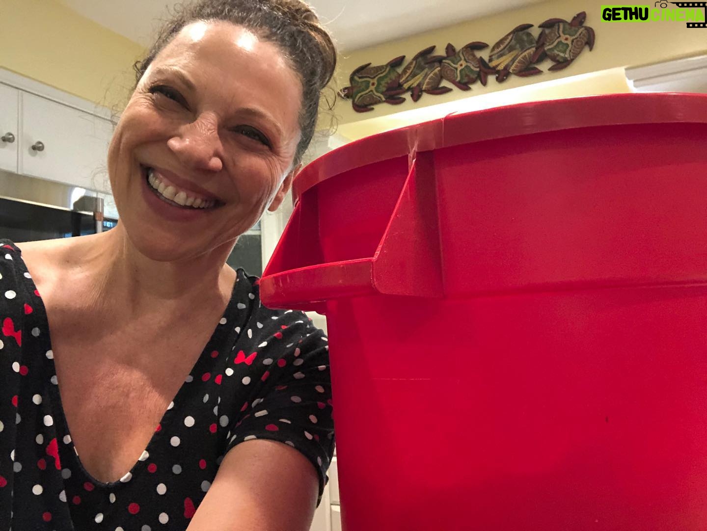 Kathleen Gati - 1.3K Likes - My favorite quarantine shopping purchase. A 10 gallon RED garbage can! #joy #love #happiness #simplepleasures