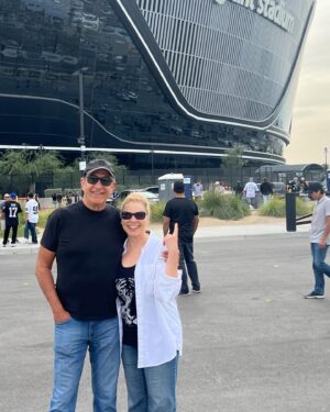 Kathleen Gati Instagram - Went to my first in-person #football game! So much fun! #Raiders vs #Giants in #LasVegas I’m all grown up now!! 🏈🤪💝