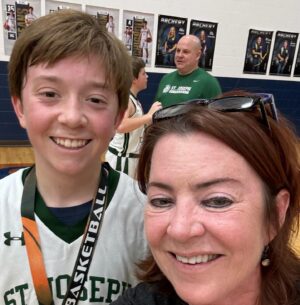 Kathleen Madigan Instagram - Congrats to my nephew Jack & St. Joe’s for winning the Catholic Bowl🏆.
.
I think you should win an actual bowl that says “I’m Catholic”… but you don’t 🥣.
.
#catholic #missouri #family #basketball #jrhigh #kathleenmadigan #madiganspubcast