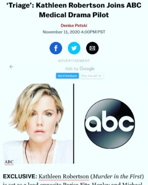 Kathleen Robertson Instagram - Excited to get back in front of a camera with this incredible creative team @parisafitzhenley @themichaelealy @vondiecurtishall @jamielynnsigler @jonmchu @bex_tk @abcnetwork @davidcornue #ericamesser #triage