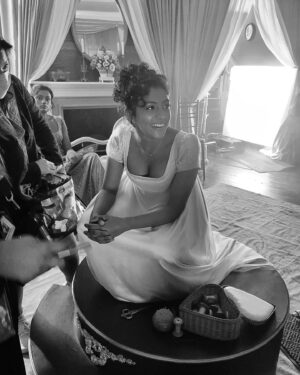 Kathryn Drysdale Instagram - BTS #bridgerton 🖤