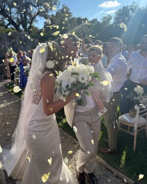 Kathryn Thomas Instagram - The most amazing trip has come to an end but it’s only just beginning for  @linthomasie @colmpower and baby Lily. Here’s to a lifetime of love and happiness. Love you guys xx