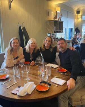 Kathryn Thomas Instagram - Finally got to celebrate our January birthdays together. 
So proud of my sis @linthomasie who had her first outing without baby Lily. 
Sunday lunch @lockswindsorterrace didn’t disappoint. Food was incredible and one of the most comfortable and cosy restaurant rooms in Dublin by far! Put it on your list xx