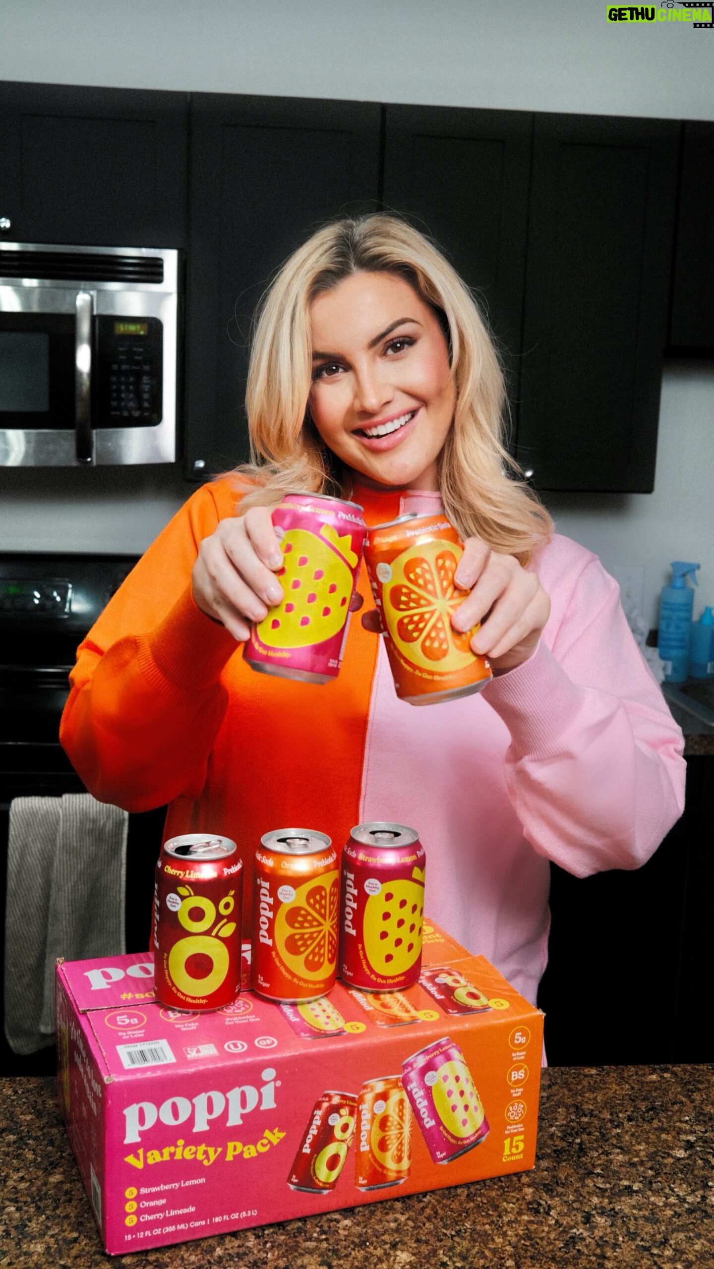 Kathryn Dunn Instagram - the verdict is in ππππ @drinkpoppi - does it live up to the hype??π₯€π€ rating the variety pack flavors 1-10 #poppi #poppisoda #poppisodareview #drinkpoppi #prebiotics #prebiotic
