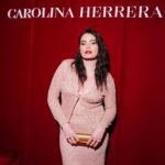 Kathryn Gallagher Instagram - iiiiiiiiim running with my dress unbuttoned !!! went dancing with @carolinaherrera last night and have the glitter on my face, the floor and my heart to prove it #GoodGirlCarolinaHerrera #herrerabeauty