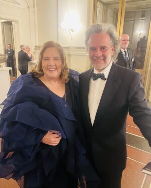 Kathy Kelly Instagram - Last night  with Rene Moeckel our producer for” Unter einem Himmel# CD in the incredible Dresdner Semper Opernball 2024 , what a beautiful evening, with  all the best singing choir orchestra in the world , to be right in the heart the middle of this house in the Koenigsloge and be able to absorb feel and be part of this event it’s one of the highest honour I’ve received , special congratulations to my brother Michael Patrick kelly for his award  and his peace work in the world on this  evening .Special thanks to my stylist who did anincredible  job in a few days for this glamourös styling#antjegohlkestyling#classicalmusic#michaelpatrickkelly#kathykellyofficial#jayalexanderkathykelly#dresdneroper#dresdnersemperopernball2024#kellyfamilyofficial#kathykellyclassical