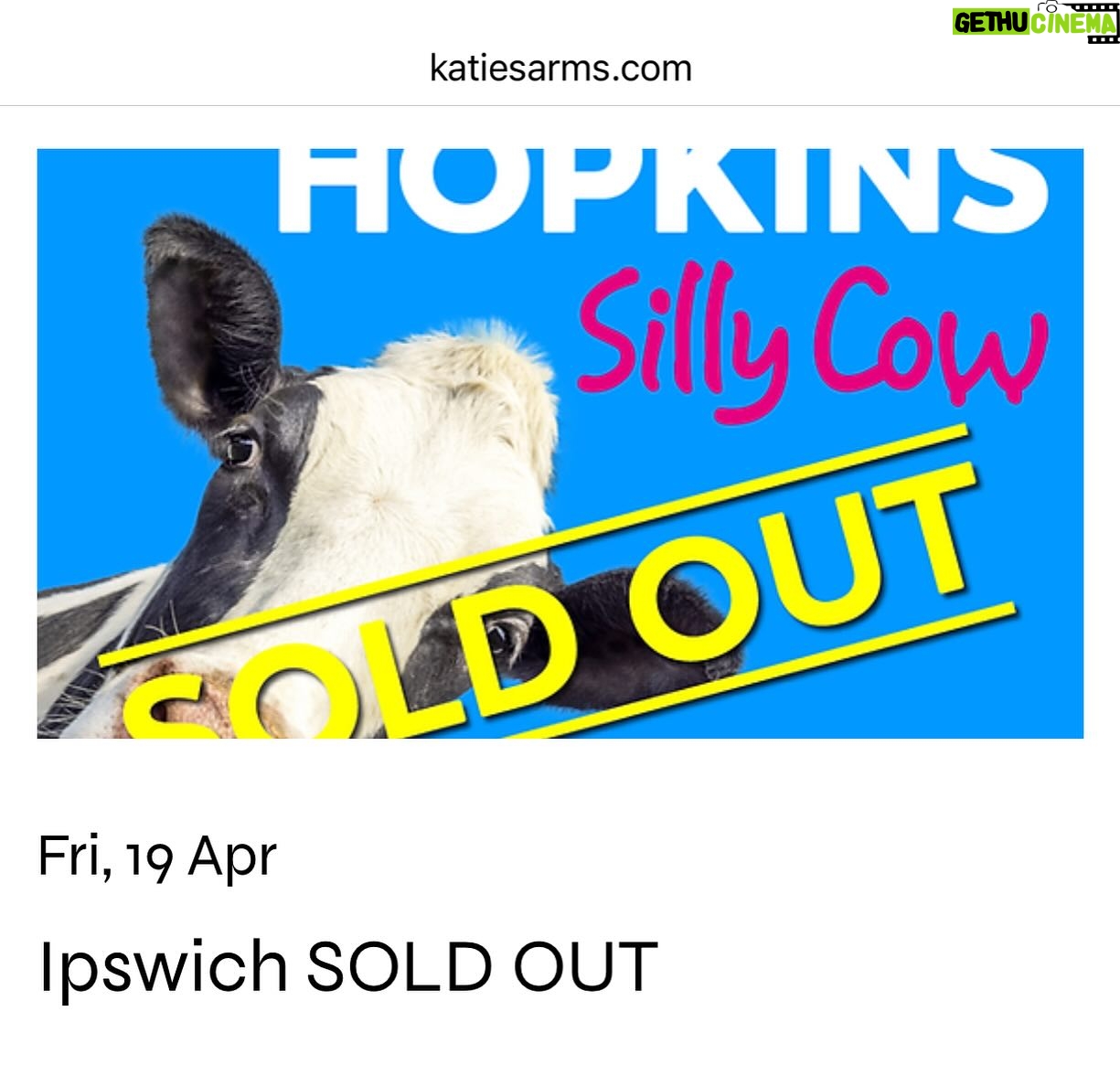 Katie Hopkins Instagram - Here we go my lovelies. Katie Hopkins: THE SILLY COW TOUR takes to the road COMPLETELY SOLD OUT IN APRIL. Please don’t miss your family on the road. Grass roots, supporting open-minded venues, bringing hope and laughter. WIGAN: LAST 30 TICKETS!!!!