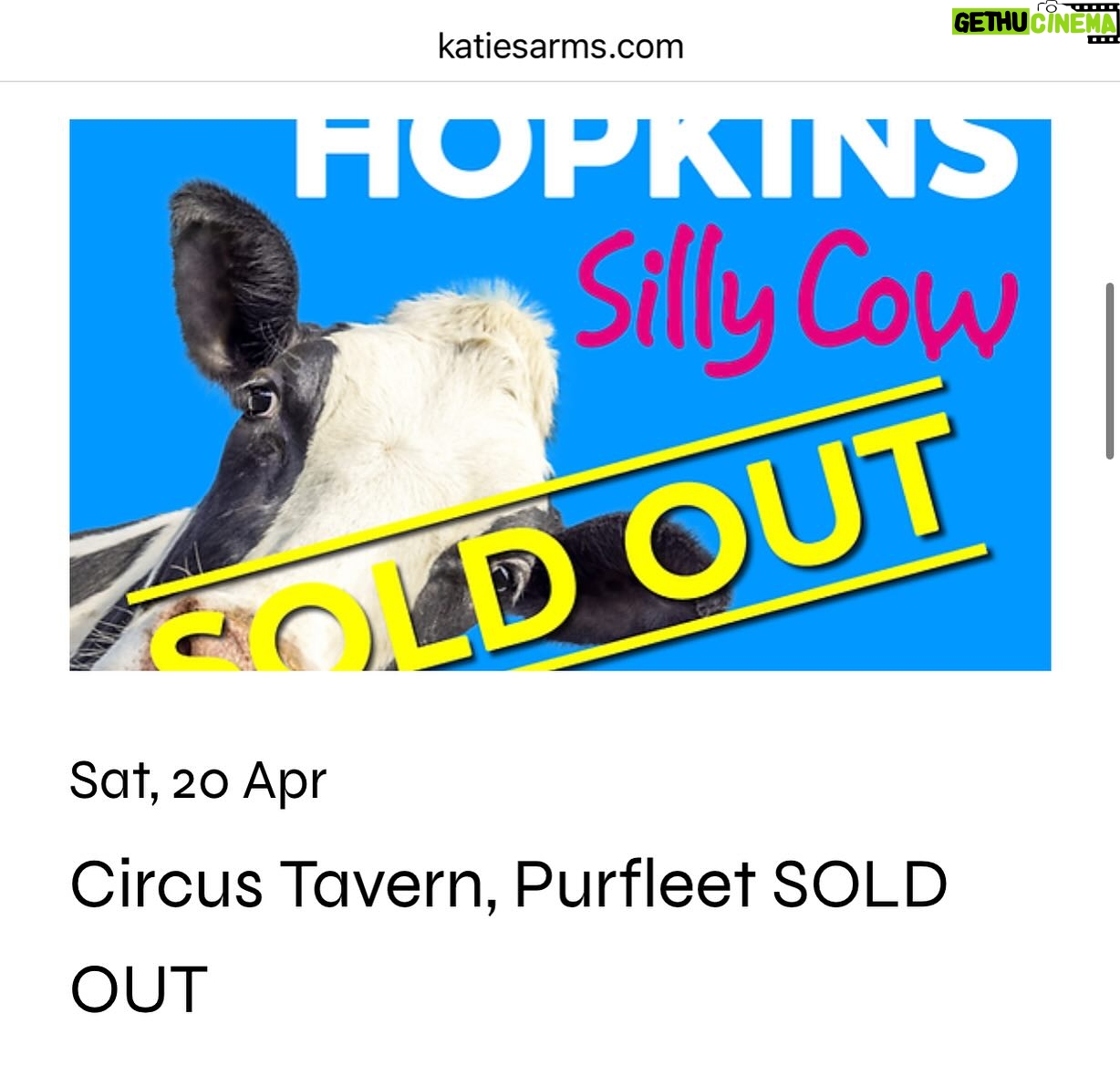 Katie Hopkins Instagram - Here we go my lovelies. Katie Hopkins: THE SILLY COW TOUR takes to the road COMPLETELY SOLD OUT IN APRIL. Please don’t miss your family on the road. Grass roots, supporting open-minded venues, bringing hope and laughter. WIGAN: LAST 30 TICKETS!!!!