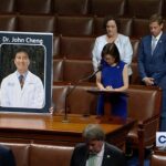 Katie Porter Instagram - Dr. John Cheng undoubtedly saved lives when he charged a shooter at his mother's church this past Sunday. Today, I joined my Orange County colleagues for a moment of silence on the House floor to honor Dr. Cheng's life, legacy, and sacrifice.