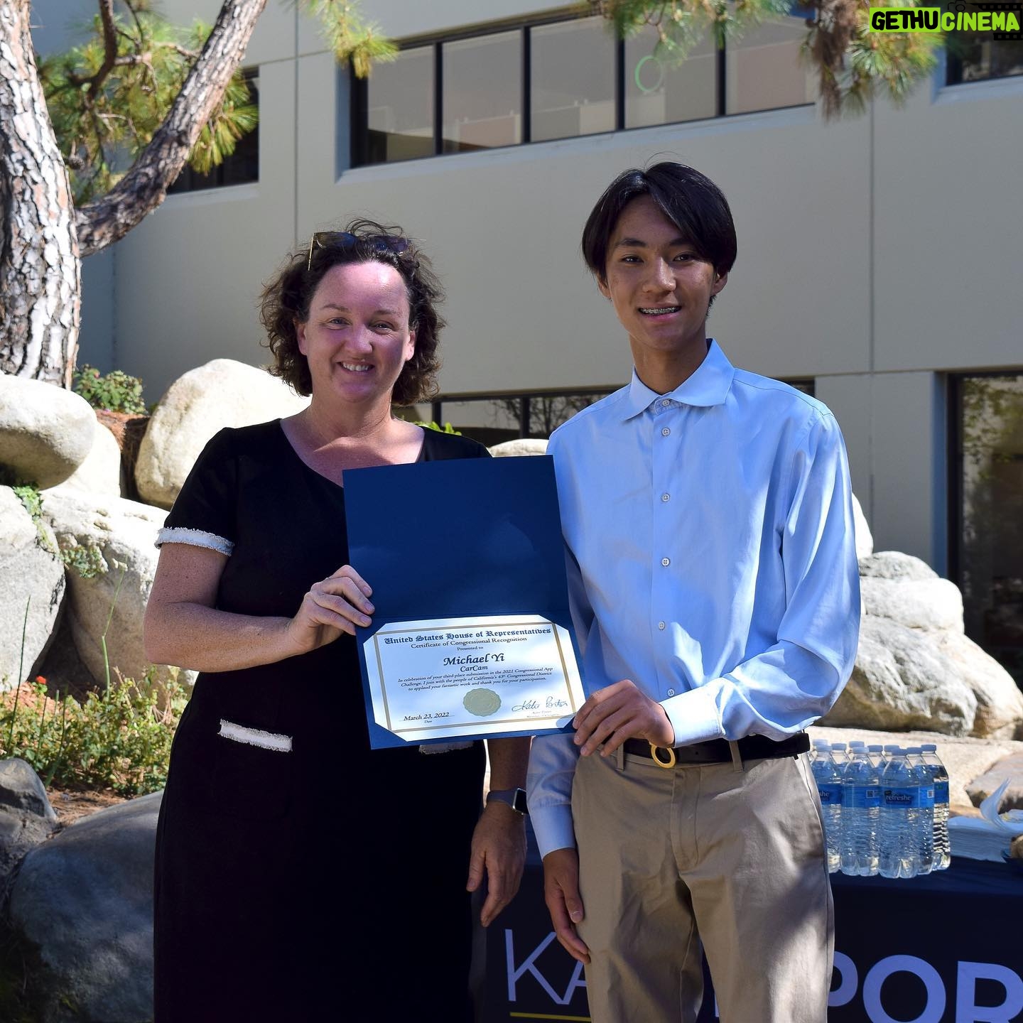 Katie Porter Instagram - Orange County public schools are some of our community's greatest assets. I recently congratulated the top finishing teams of our 2021 Congressional App Challenge, a competition that invites middle and high school students to test their coding and entrepreneurial skills.