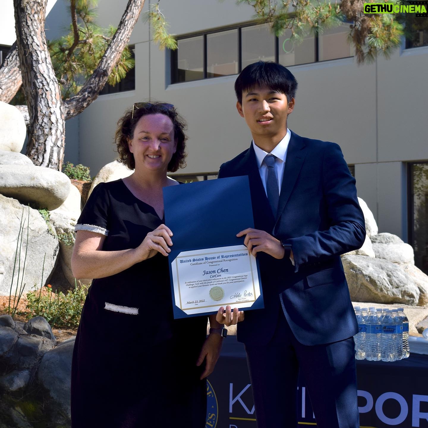 Katie Porter Instagram - Orange County public schools are some of our community's greatest assets. I recently congratulated the top finishing teams of our 2021 Congressional App Challenge, a competition that invites middle and high school students to test their coding and entrepreneurial skills.