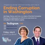 Katie Porter Instagram - Special interests are drowning out families' voices in Washington, in part because too many politicians lack the courage to stand up to corporate abuse. @RepJasonCrow and I aren't afraid to speak truth to power. We're going LIVE on IG to discuss our End Corruption Caucus.