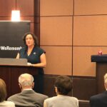 Katie Porter Instagram - Today, we reflect on the horrors of the Holocaust and remember the millions of lives cut short by hate. I joined @HolocaustMuseum in listening to survivors tell their stories, and I was honored to say the names and light a candle in memory of 10 victims. #HolocaustRemembranceDay
