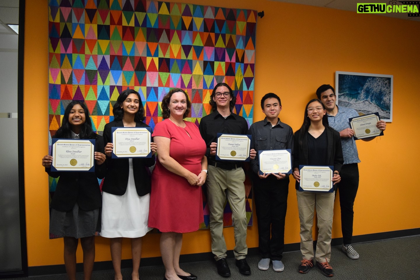 Katie Porter Instagram - Orange County is home to some of the top schools in the nation. In fact, our office was one of just seven to receive 50 submissions for the 2022 App Challenge! I was so impressed by our winners and their coding skills. Congrats, Diya, on your 1st place app HALO!