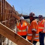 Katie Porter Instagram - I'm grateful for the workers who are strengthening Orange County's infrastructure. Thanks, @southwestcarpenters, for showing me around this @405_improvement construction site! The project, paid for in part through federal funds, will improve 16 miles of the 405 in Orange County.