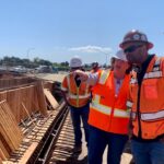 Katie Porter Instagram - I'm grateful for the workers who are strengthening Orange County's infrastructure. Thanks, @southwestcarpenters, for showing me around this @405_improvement construction site! The project, paid for in part through federal funds, will improve 16 miles of the 405 in Orange County.