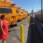Katie Porter Instagram - I have long spoken up about how clean school buses save taxpayer dollars, improve student performance, and protect our communities’ health. Thanks to the Bipartisan Infrastructure Law, @epagov is investing another $1B to electrify bus fleets—including right here in Orange County. I’m proud to secure this assistance to keep our community healthy, but California still isn’t getting our fair share of federal help—despite educating nearly one in eight American students. I introduced a bill to get rid of this limitation.