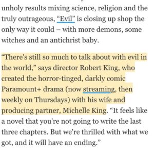 Katja Herbers Instagram - PHOTO DUMP 🚽 #EVIL 😈👄
“There’s still so much more to talk about with evil in the world”, says director @rking_618 “It feels like a novel that you’re not going to write the last three chapters.” UHM, some other streamer, want to give the brilliant Kings your platform? 🛼🛼🛼
To the fans who ask what they can do to help “save the show”, you can watch us on repeat I guess and fill out this x3: help.netflix.com/en/titlerequest