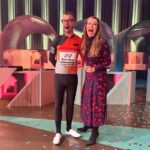 Katrin Bauerfeind Instagram - Whoopwhoop! Folge 5! WSMDS! Für alle, die gefragt haben, das Kleid ist von @proenzaschouler. @officiallyjokoturbo & Inge haben vielleicht die lustigste Fotoreihe in der Geschichte der Fotoreihe gemacht (kann massig nachreichen) und @sarahconnor und ich haben endlich die Show gewonnen! Herzlichen Glückwunsch, meine Liebe, nächste Woche wird Wahnsinn!💥 —————— @teenatuning @sarahsharonkarsten @prosieben @jokoundklaas