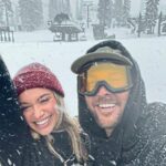 Katrina Bowden Instagram – Snowshoe hiking to dinner @palisadestahoe is a must do for the pretzel alone 🥨 SO much fun! The storm made it even more of an adventure