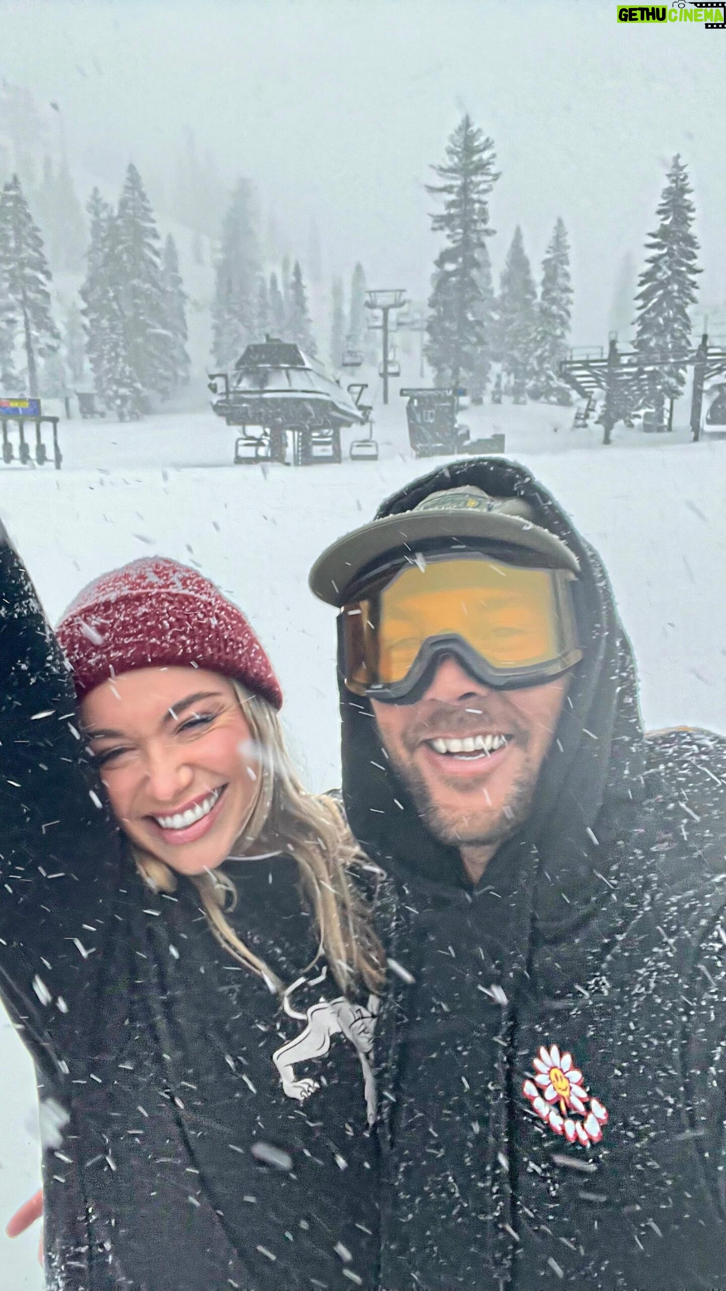 Katrina Bowden Instagram - Snowshoe hiking to dinner @palisadestahoe is a must do for the pretzel alone 🥨 SO much fun! The storm made it even more of an adventure
