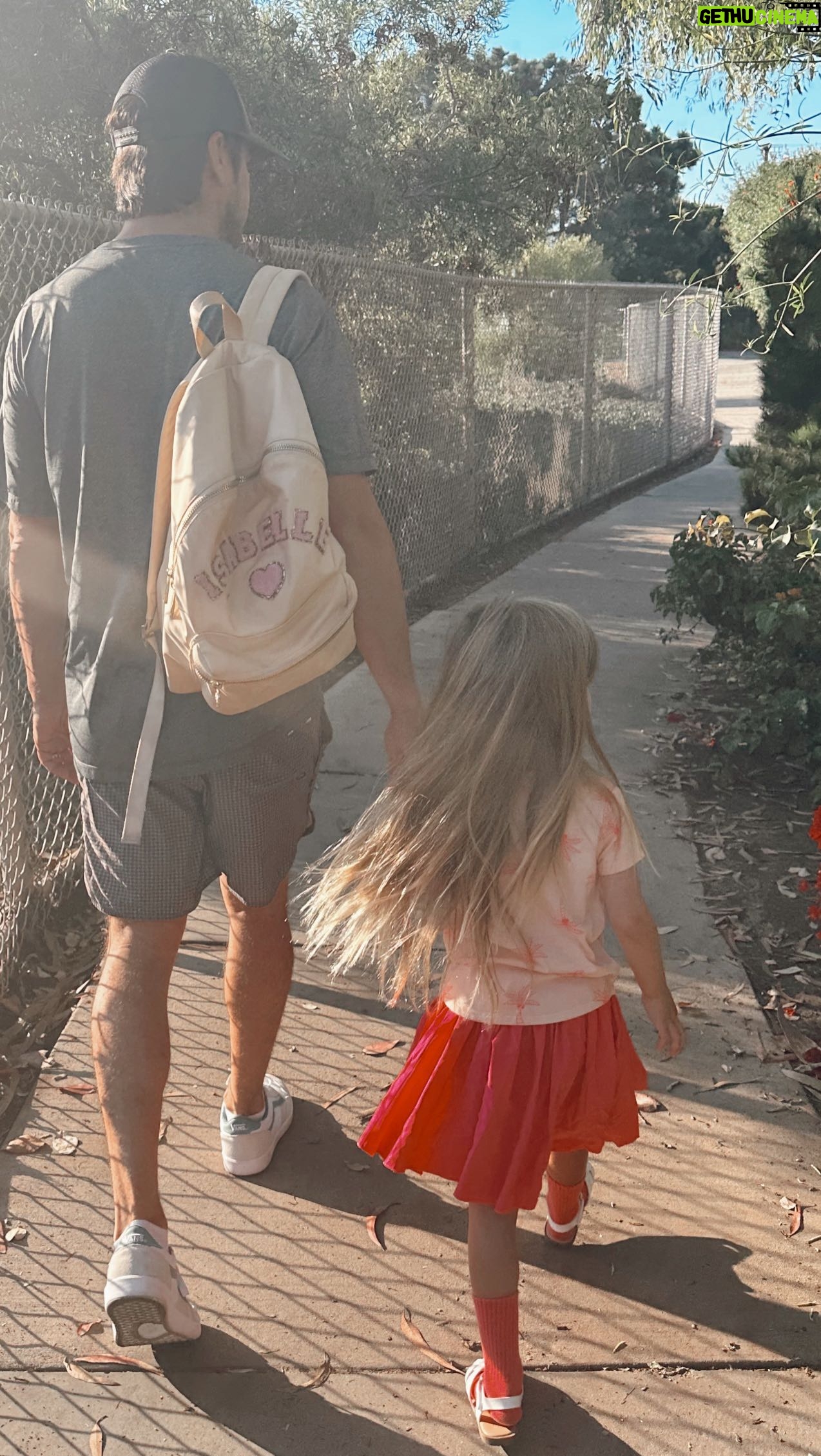 Katrina Scott Instagram - “Anyways, you can do it”… 🥹🦋 Ever since Isabelle was a baby, I have been sharing morning mantras with her. Lately, she’s been saying them unprompted on her way to school and it warms my heart. She also paraphrases and comes up with her own little sayings to help with the jitters before class begins. I hope her mantra gives you a little pep in your step today. If you’re feeling scared of the unknown or the outcome ahead… I want you to know that everything is going to work out for you— you know what’s best for your heart, your future, and your family. Trust yourself 🩷 Courage isn’t the absence of fear… it’s being a little scared, but doing it anyway because you know it’s right. “Anyways, you can do it” 🫶🏼- Isabelle