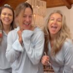Katrina Scott Instagram – This is your sign to plan a mother daughter brunch and blast their favorite tunes @carlysimonhq 🥂🍊🥐 

I’ll be sharing more on our college reunion Mother’s Day Retreat! I still haven’t unpacked and we’re all pretending we’re still there ☺️ 

Pjs by @tommyjohnwear 🩵