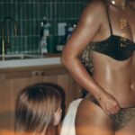 Katrina Scott Instagram - a desert night on film 🎞️ @ksl.thelabel I can’t wait for you to see and feel these chic fabrics in person 🤤 The desert night fabric is a Brazilian tricot dipped in gold shimmer— it’s the most beautiful bronze. The Adobe sunshine and agave green are buttery soft and so luxe. You’ll feel amazing in them ✨ Shop your favorite styles at KSLthelabel.com Made by women in LA 15% profits benefit the @babyquestgrants foundation 📸 @jasminemariefilms