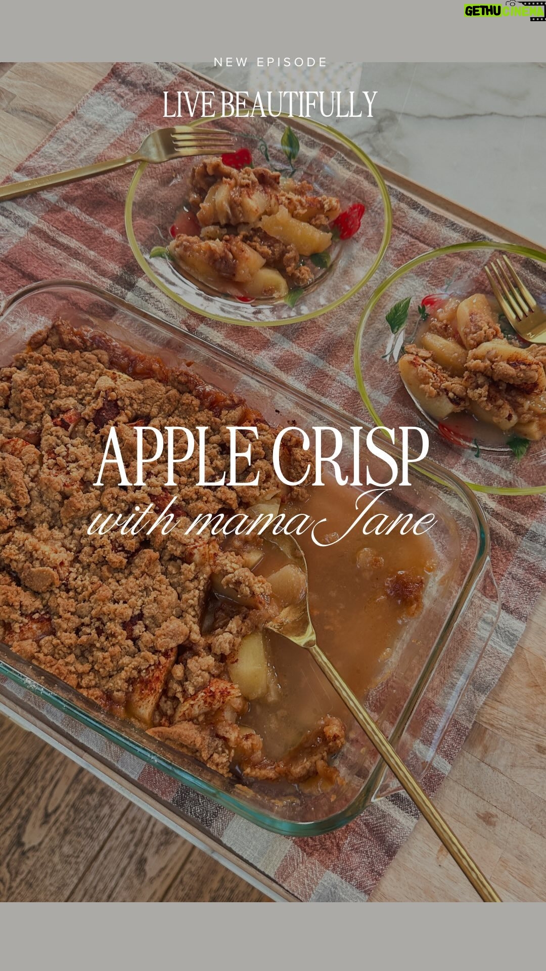 Katrina Scott Instagram - Mama Jane is in the house! Come over and make Apple Crisp with us π Have you tuned in yet? My mom shares marriage advice, parenting tips, her favorite memories, and some inspo for you going into this week. π«ΆπΌ Join us at LiveBeautifully.com Thank you mom! ILYSM