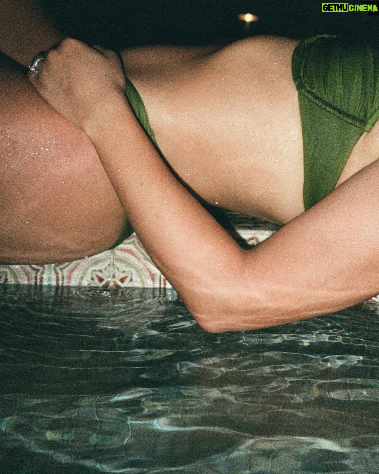 Katrina Scott Instagram - a desert night on film 🎞️ @ksl.thelabel I can’t wait for you to see and feel these chic fabrics in person 🤤 The desert night fabric is a Brazilian tricot dipped in gold shimmer— it’s the most beautiful bronze. The Adobe sunshine and agave green are buttery soft and so luxe. You’ll feel amazing in them ✨ Shop your favorite styles at KSLthelabel.com Made by women in LA 15% profits benefit the @babyquestgrants foundation 📸 @jasminemariefilms