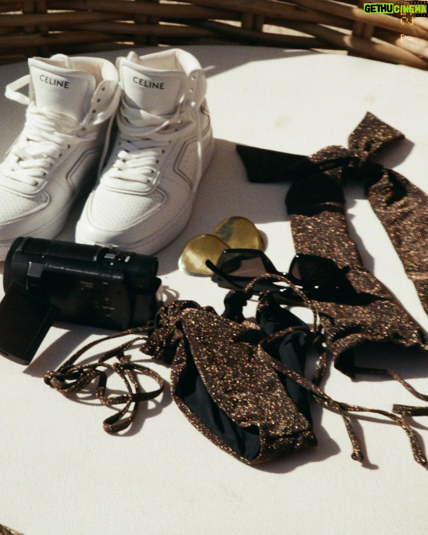 Katrina Scott Instagram - a desert night on film 🎞️ @ksl.thelabel I can’t wait for you to see and feel these chic fabrics in person 🤤 The desert night fabric is a Brazilian tricot dipped in gold shimmer— it’s the most beautiful bronze. The Adobe sunshine and agave green are buttery soft and so luxe. You’ll feel amazing in them ✨ Shop your favorite styles at KSLthelabel.com Made by women in LA 15% profits benefit the @babyquestgrants foundation 📸 @jasminemariefilms