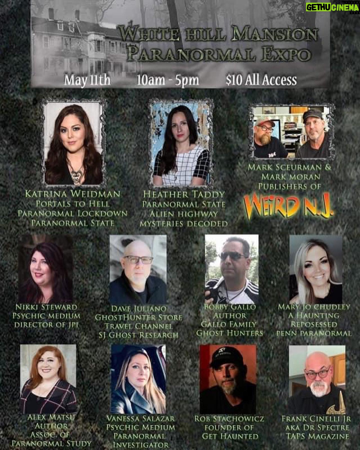 Katrina Weidman Instagram - Just announced I’ll be at two more events this year! White Hill Mansion ParaExpo @white_hill_mansion and @newjerseyparaunityexpo When and where? White Hill: Saturday May 11th in Fieldsboro NJ NJ Para Unity: Saturday and Sunday November 2nd and 3rd in Woodbridge NJ Check out their insta pages or my website’s event page for info and tickets! #paranormal #haunted #ghosts #ghost #ghostbusters #hauntedhouse #paranormalactivity