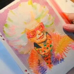 Katsura Hoshino Instagram - コピックでマダム落書き
