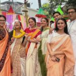 Kaushambi Chakraborty Instagram - বসন্ত উৎসব ফুলকিতে ❤️❤️❤️❤️ #happyholi #inadvance #shootingday #shoot #goodmood #goodvibes #happytime
