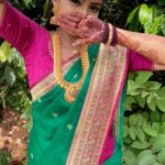 Kaustubha Mani Instagram - Unbothered !! Costume @hire.andwear Hairstyle @j.rani_pr_professional #artist #actor #beautyliesintheeyesofthebeholder #classy #ethnic #fashionstyle #happy #instagram #instagood #saree #green #engagement #shooting #kannada #eyes