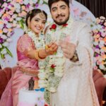 Kaustubha Mani Instagram - Everybody has an addiction, mine just happens to be you @sidhanth_satish 🧿❤️🧿 . . . . . Photography @storiesby.rg MUA @makeoverby_sowmyamanjunath Decor @sagasbysamagra Jewelry @velvetboxby