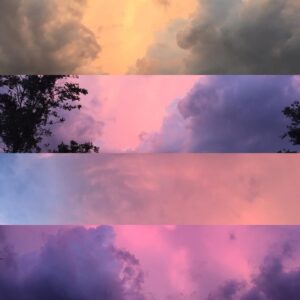 Kay Panabaker Instagram - All these pictures were taken within 3 minutes of each other. Each area of the sky was an entirely different color. Sometimes it helps to stop and enjoy these little moments in life. #nofilter