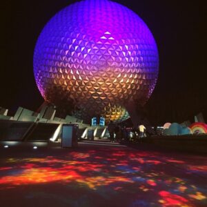 Kay Panabaker Instagram - I am a terrible cast member. I almost never go to the parks and I have probably only been to them at night less than a handful of times in the past 3 years that I’ve worked here. But I was walking around Epcot tonight and despite how cold it was (and it is cold!), it was such a clear night and the park was beautiful all lit up. You’re pretty ok, Walt Disney World. I appreciate getting to play here as if it’s my own backyard. #Happy3EarsToMe