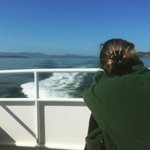 Kay Panabaker Instagram - Went whale watching. Saw some freaking orcas in the wild. It was incredible. It was also incredible to spend the day on the water with this lady. #thebackofyourheadisridiculous
