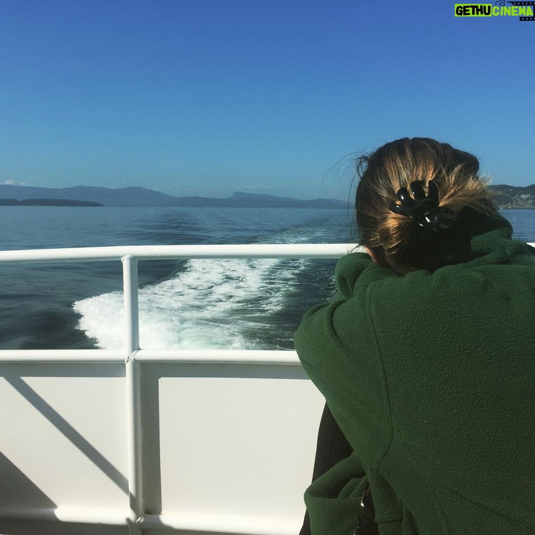 Kay Panabaker - 1K Likes - Went whale watching. Saw some freaking orcas in the wild. It was incredible. It was also incredible to spend the day on the water with this lady. #thebackofyourheadisridiculous