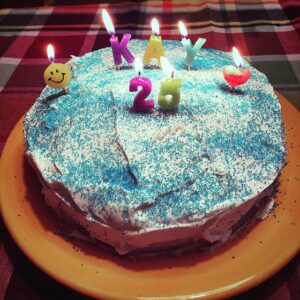 Kay Panabaker Instagram - A birthday is never complete without a blue cake - even at 25.
